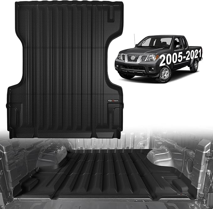 TripleAliners Truck Bed Mat Compatible with 2005-2021 Nissan Frontier Accessories 6FT Bed Vehicle Perfectly Flush All Weather Protection TPE Heavy Duty Pickup Cargo Mat