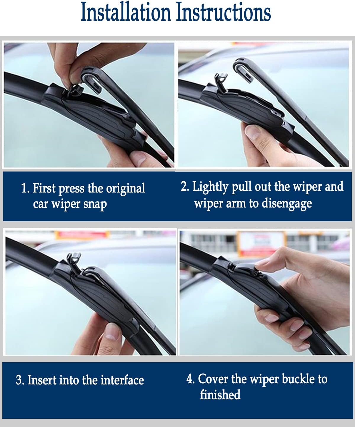 3Pcs Windshield Wiper Blades for Nissan Leaf 2011-2017, Original Equipment Automotive Replacement Windshield Wiper Blades for My Car- 26"/16"/10B" (Pack of 3) J- HOOK