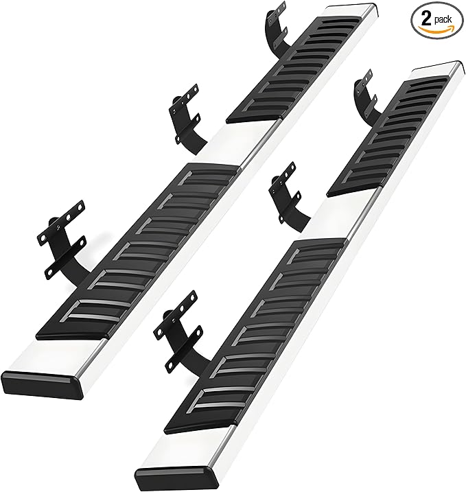 PZ 6" Running Boards for 2026 Dodge Ram 1500 New Body Style Crew Cab Chrome Stainless Steel Side Steps Rails Nerf Bars(Only for 2026 Ram 1500 New Body Style)