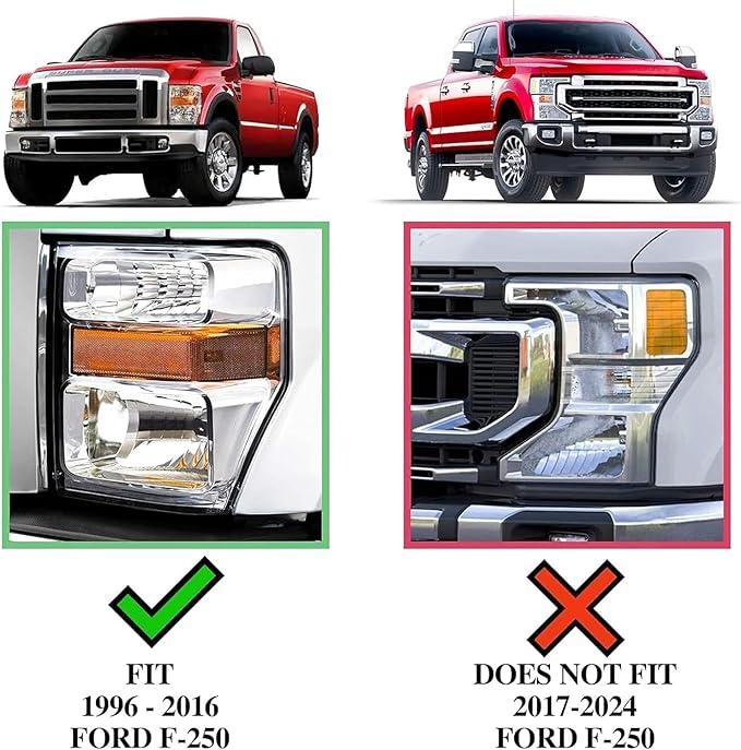 COMNOVA Side Step Nerf Bar Running Board Replacement for 99-16 Ford F250 Superduty Crew Cab（4 Full Size Door）,6 Inch Step Pad Design,OE Style (Black)