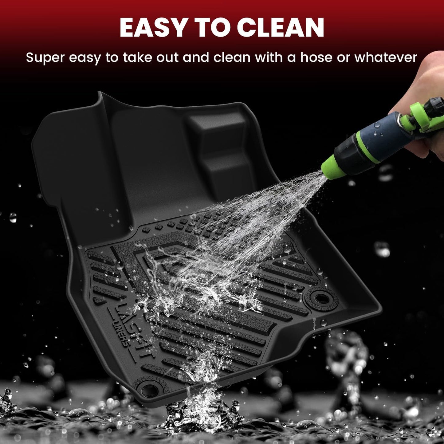 LASFIT Floor Mats & Cargo Mat for Acura RDX (2019-2025) All Weather Floor Liner TPE Custom Fit 1st & 2nd Row Rubber Car Mats and Cargo Liner for Acura RDX Automotive Accessories, Black, Tasteless