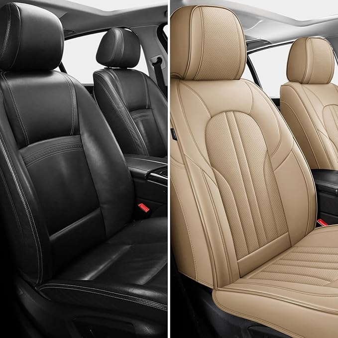 Car Seat Covers,Car Seat Protector Waterproof,Seat Covers Front, Car Seat Protectors,Automotive Seat Covers Fit for Most Cars Beige