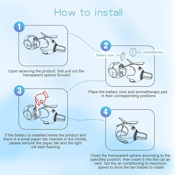 White & Black Bear Car Air Freshener with LED Lights & 4 Scented Pads – Subtle Fragrance, Decorative Auto Accessories