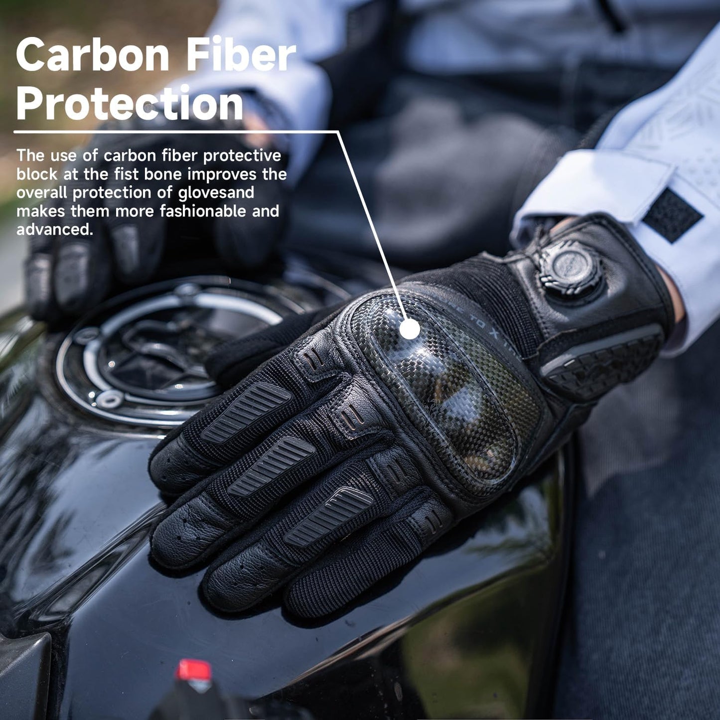 VXW High Protection Motorcycle Gloves for Men - Gel Palm Sliders& Joints Protection Design, High-Speed Sports Gear for MTB/ATV/BMX/Motocross/Racing/Dirt Bike Gear