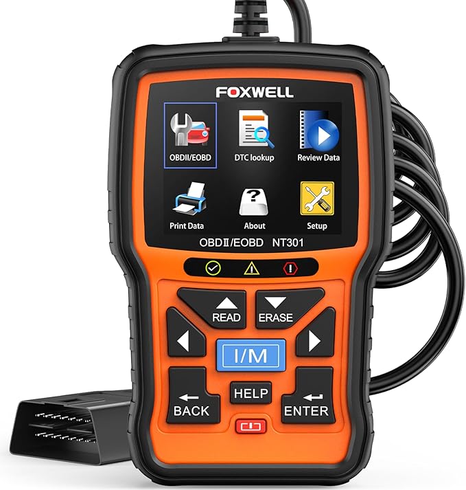 FOXWELL NT301 OBD2 Scanner Live Data Professional Mechanic OBDII Diagnostic Code Reader Tool for Check Engine Light