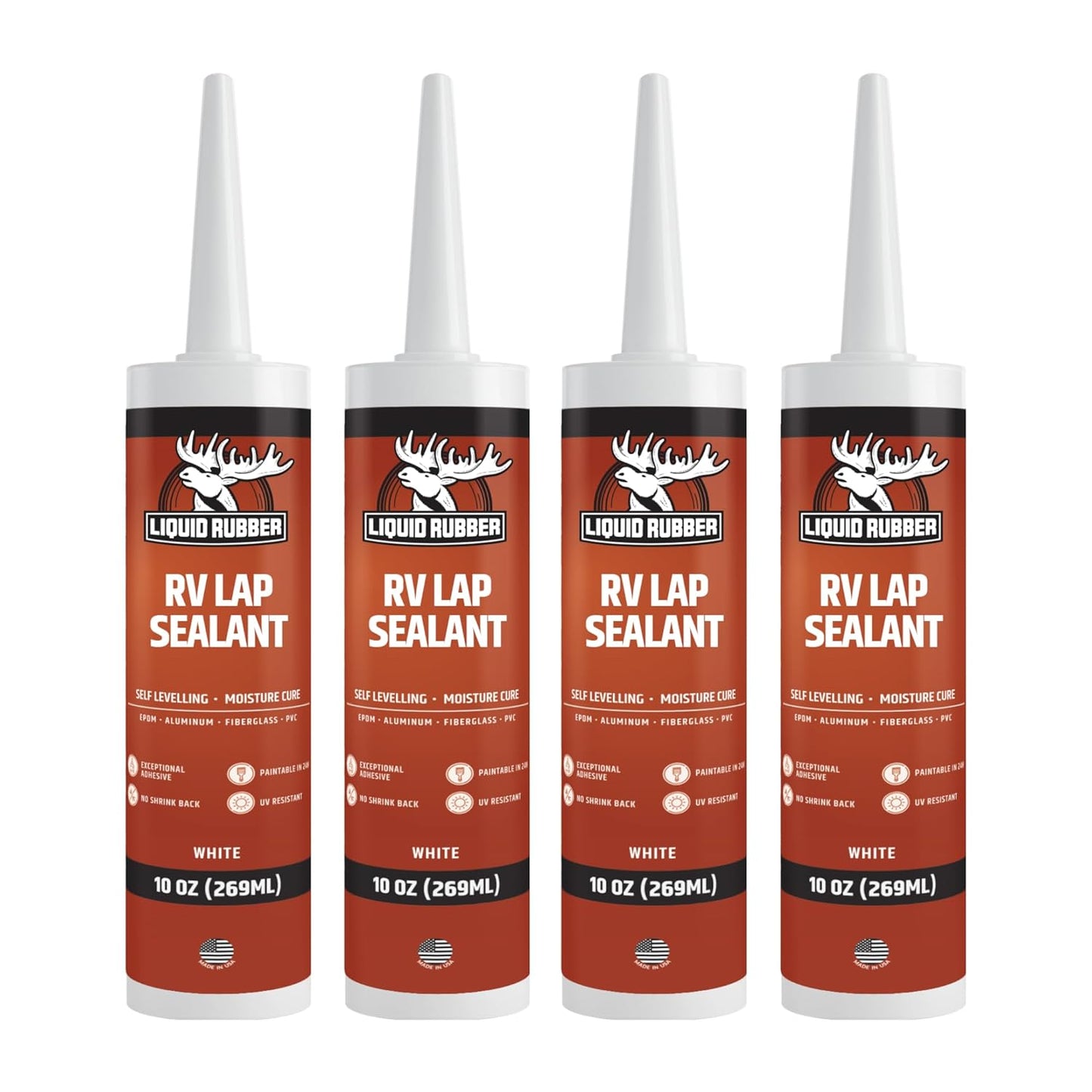 Liquid Rubber RV Lap Sealant, White, 4 Pack