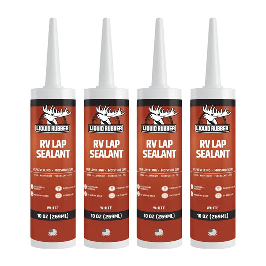 Liquid Rubber RV Lap Sealant, White, 4 Pack