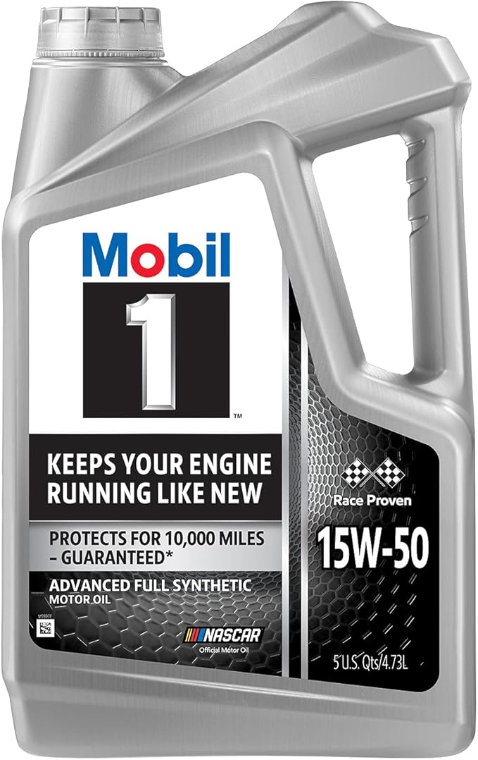 Mobil 1 Advanced Full Synthetic Motor Oil 15W-50, 5 Quart (Pack of 2)