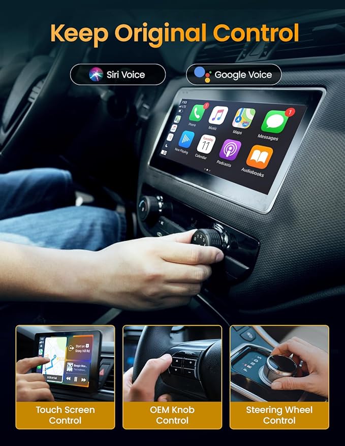 Wireless CarPlay Adapter for 2018-2024 Ford F-150/Chevy Silverado/RAM – 5.2GHz WiFi 6, Active Cooling & 2s Auto Connect, Dual iOS/Android CarPlay Adapter, Plug & Play, Optimized Connectivity