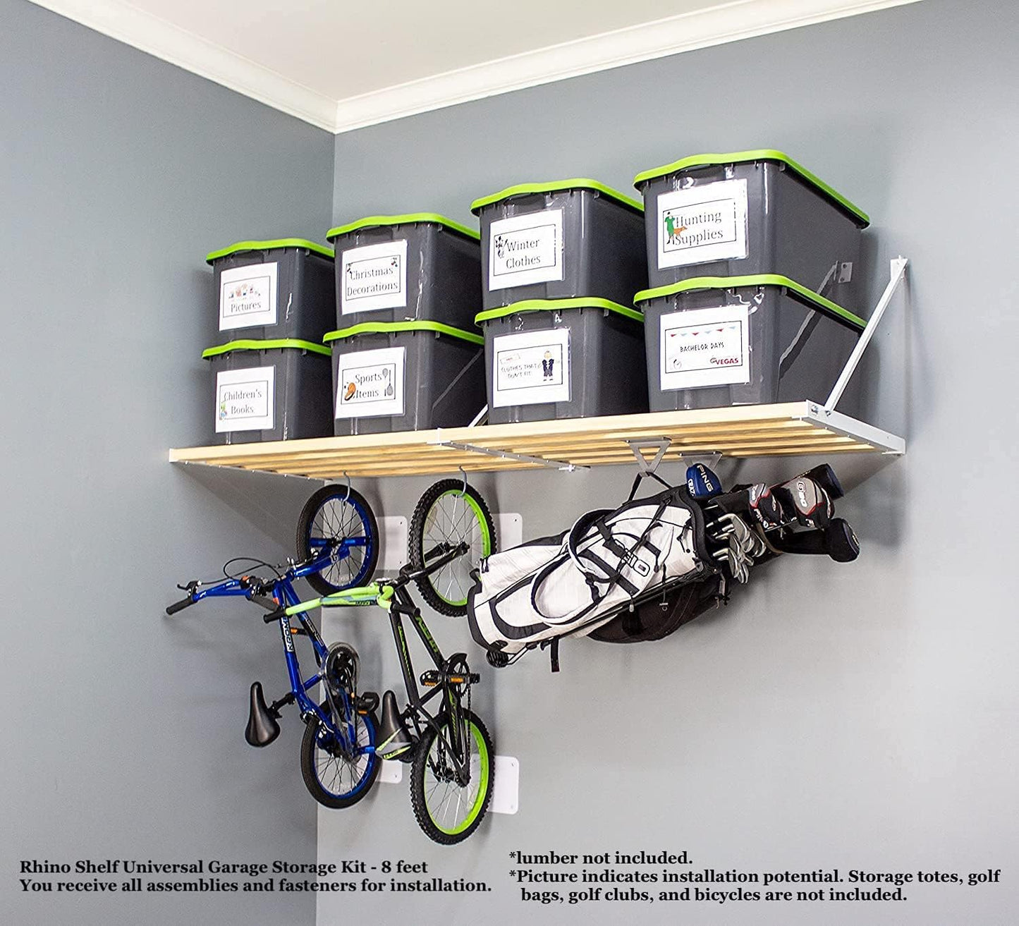 Rhino Shelf Universal Garage Storage Kit - 8 feet