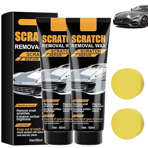 2PCS Upgraded Car Scratch Repair Kit Including Wiping Sponge, Scratch Repair Wax, Suitable for Car Paint Polishing and Repair