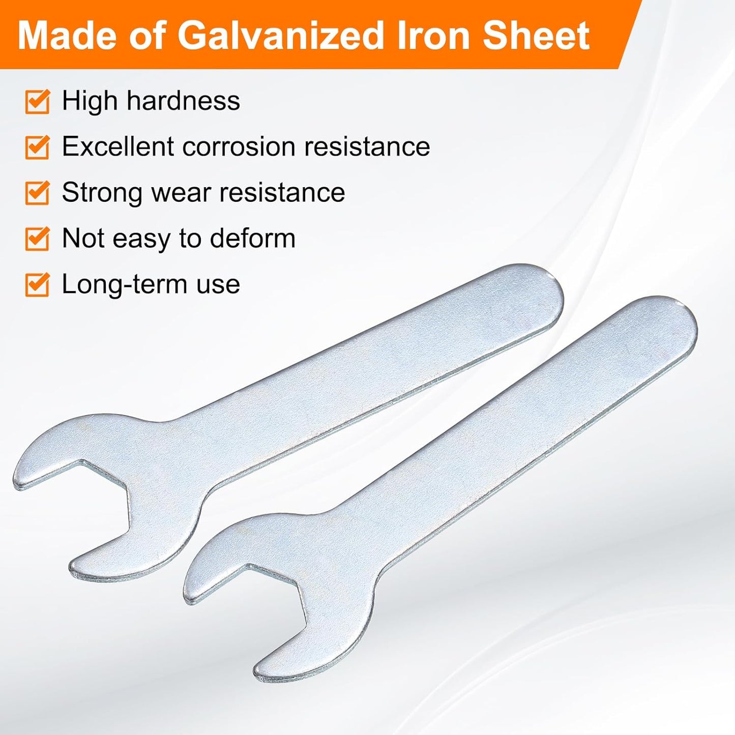 HARFINGTON 10pcs Small Wrench 11x70x1.5mm Metric U-Shaped Single Open Ended Spanner Super Thin Flat Head Galvanizing Wrench for Automotive Repair Furniture Assembly