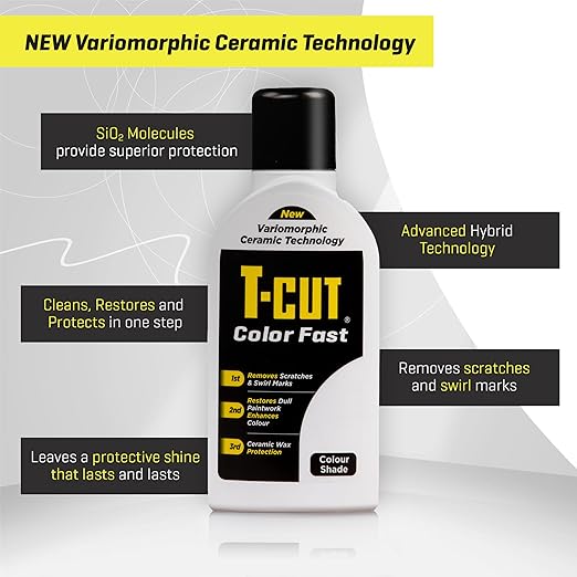 T-Cut White Scratch Remover Color Fast Paintwork Restorer Car Polish, 13 Colors Available, 17 Fl Oz