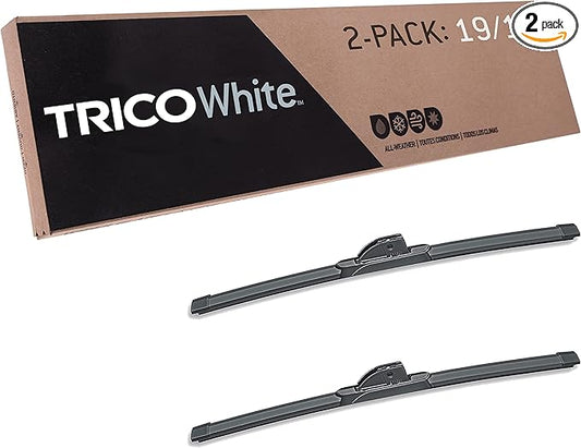 TRICO White 19" + 19" Extreme Weather Premium Winter Automotive Replacement Windshield Wiper Blades (Set of 2), Passenger and Driver Side All-Weather Beam Wiper Blades for Select Vehicle Models