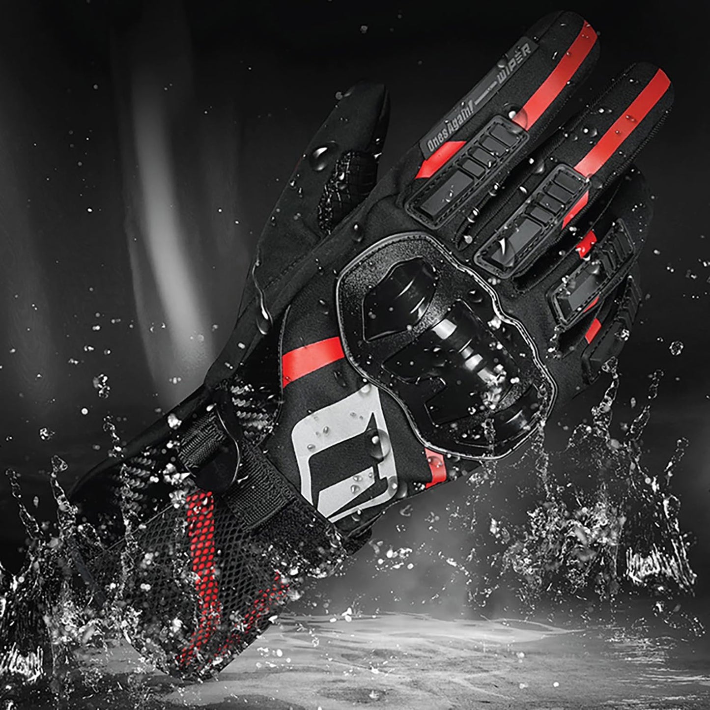 Motorcycle Gloves, Waterproof, Touch Screen, Men's Winter Gloves, ATV, UTV, Snowmobile, Skiing, Riding