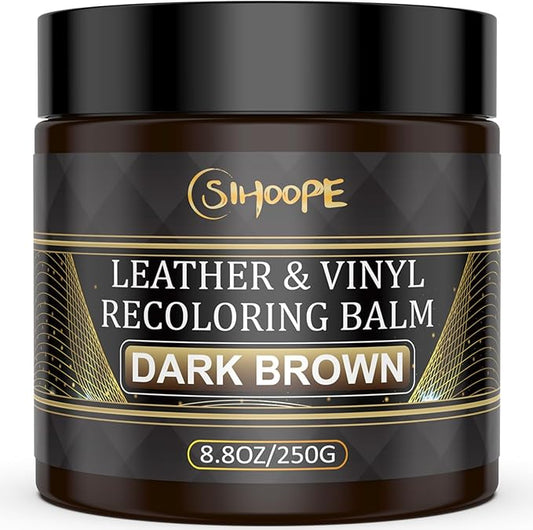 2025 New Advanced Leather Recoloring Balm,Dark Brown Leather Repair Kit for Furniture,Leather Dye Filler,Leather Color Restorer for Couches,Leather Scratch Remover for Car Interior