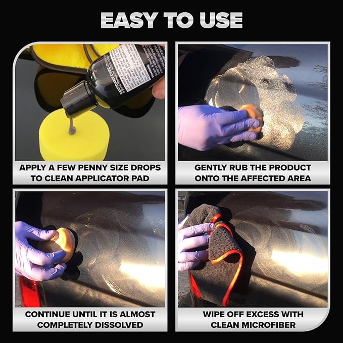 Carfidant Black Scratch and Swirl Remover - Car Scratch Remover for Paint Scratches - Polishing Compound for Cars Kit with Buffer Pad - Buffing Compound for Car Paint Restorer