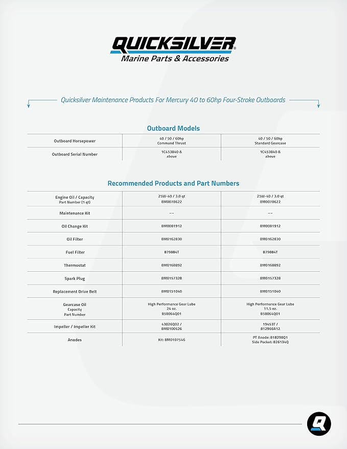 Quicksilver by Mercury Marine 25W-40 Marine Engine Oil