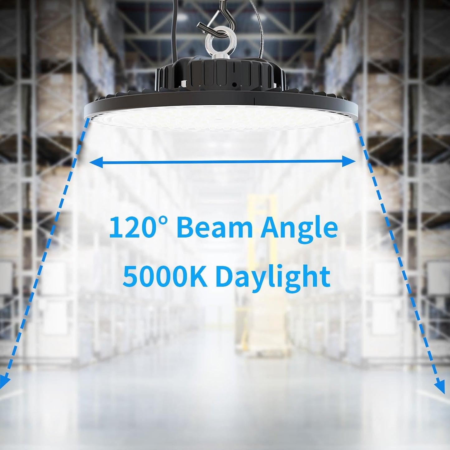 6 Pack UFO LED High Bay Light 200W, 29000 LM, 5000K with 5ft Power Cord, US Plug, Bright LED Shop Light for Basement Commercial Factory Garage Lighting, IP66 Waterproof, AC110-277V, ETL Listded