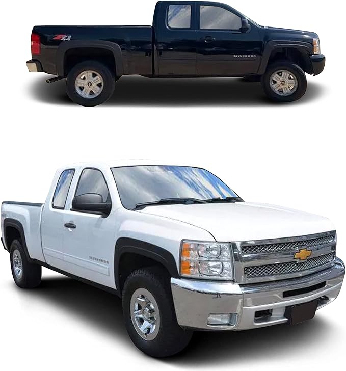 Factory/OE Design Fender Flares for 2007-2013 Chevrolet Silverado. Set of 4 (Standard Bed (6'6") / Long Bed (8') Models) | DOES NOT FIT ANY GMC TRUCKS