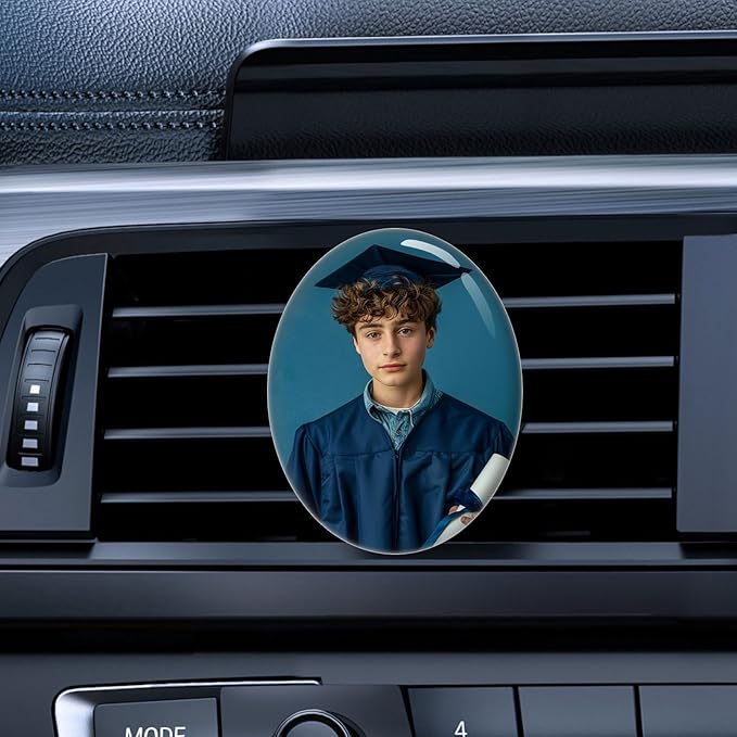 Personalized Car Air Vent Clip Pack of 2 with Your Photo and Text,Custom Different Scents Car Air Vent Clip,Interior Decoration,Decorative Accessories