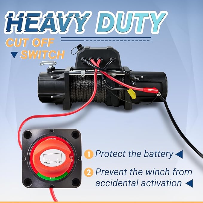 12V 13000lb Winch Synthetic Rope Electric Power Winch Waterproof IP66 with Wireless Remote and Handheld Corded Switch for Truck SUV Pickup Trailer Offroad Recovery Equipment