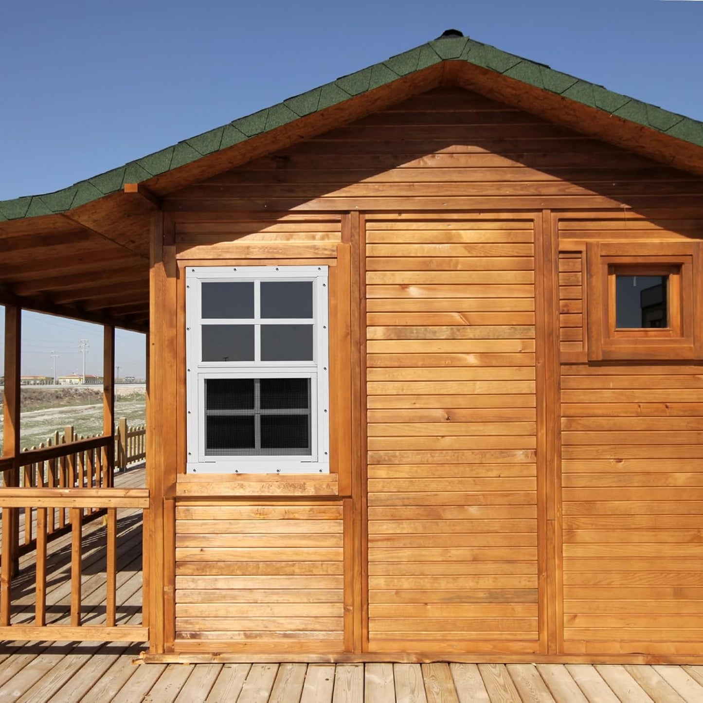 NeatiEase Upgraded Shed Windows 2 Pack, 36" x 36" Windows with Tempered Glass and Stainless Steel Screen for Shed, Chicken Coop, Playhouse, Household, Garage(White)