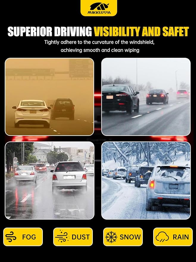 MIKKUPPA 21"+21" Windshield Wipers Blades Replacement for 2007-2017 Jeep Patriot, 1999-2010 Grand Cherokee, 1999-2010 VW Beetle, U/J HOOK All Season Wiper Blades(Pack of 2)