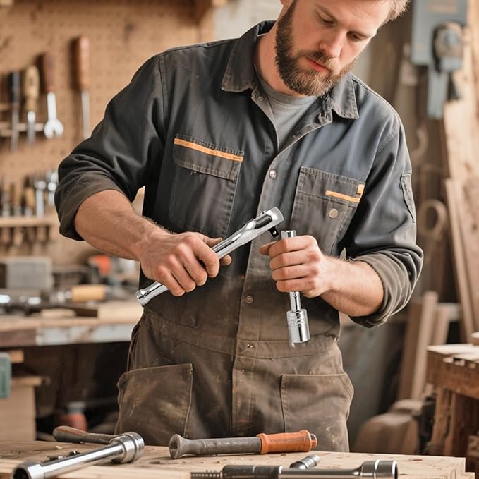 VEVOR Socket Set, 39 Pieces, 3/8 & 1/4 inch Drive Socket and Ratchet Set, SAE and Metric Size, Mechanic Tool Kit with Ratchet Wrench, Accessories, Storage Case, CR-V Alloy Steel, for Automotive Repair