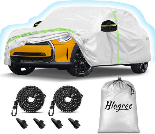 Car Cover for 2002-2025 Mini Cooper/Cooper S/Hardtop/Convertible 2-Door,Full Exterior Car Covers for Automobiles All Weather Waterproof Heavy Duty,Zipper/Cotton Rain UV Proof Custom fit【210T Taffeta】