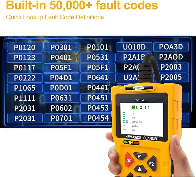 OBD2 Scanner Diagnostic Tool, 2024 Enhanced Detection Accuracy, Code Reader for Cars and Trucks 1996+, Check Engine Code Reader with Reset, Live Data, Printer, T600 OBDII Vehicle Maintenance