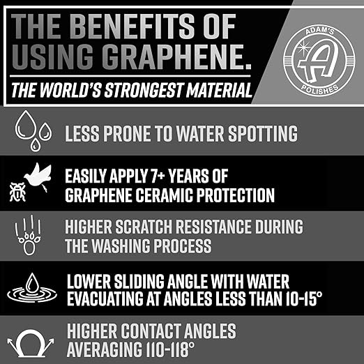 Adam's Polishes UV Graphene Ceramic Coating - 10H Ceramic Coating for Cars W/UV Glow Technology | 7+ Years of Protection | Apply After Car Wash Clay Bar Car Buffer Polisher | Boat RV Motorcycle