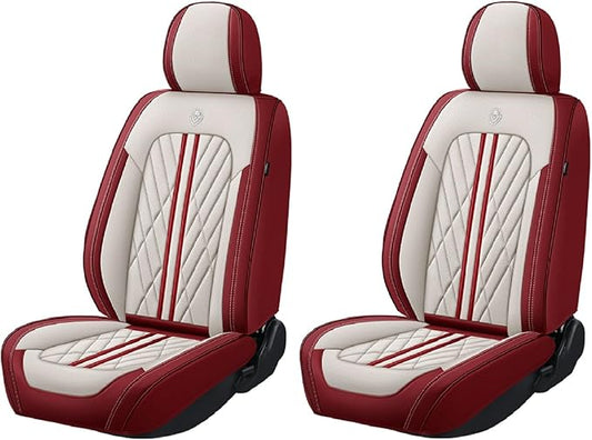Universal Fit Waterproof Breathable Nappa Leather Automotive Vehicle Car Seat Covers Set Cushion Protector for Sedan SUV