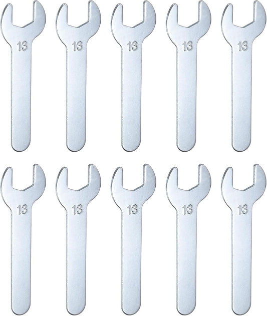 HARFINGTON 10pcs Small Wrench Open End Wrench 13x87x2mm Metric U-Shaped Single Open Ended Spanner Super Thin Small Flat Head Galvanizing Wrench for Automotive Repair Furniture Assembly