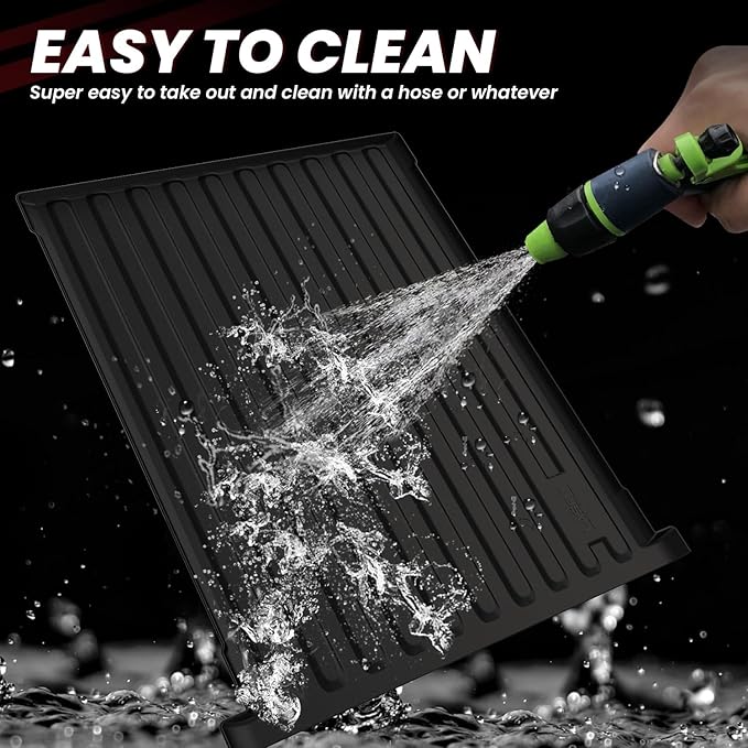 LASFIT 5FT7 Truck Bed Mat with Rambox for Ram 1500 2009-2025 2026 & RAM 1500 Classic 2019-2024 Short Bed (5.7 FT / 67.4inches), All Weather Custom Fit Truck Cargo Bed Liner, Black