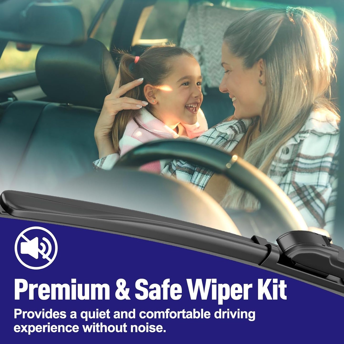 AJK Wiper Blades for Honda HR-V 2016 2017 2018 2019 2020 2021 2022, 2 Piece All Weather OEM Quality Automotive Replacement Windshield Wiper Blades for My Car