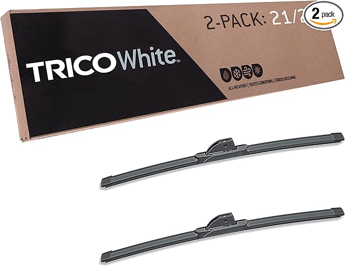 TRICO White 21" + 21" Extreme Weather Premium Winter Automotive Replacement Windshield Wiper Blades (Set of 2), Passenger and Driver Side All-Weather Beam Wiper Blades for Select Vehicle Models