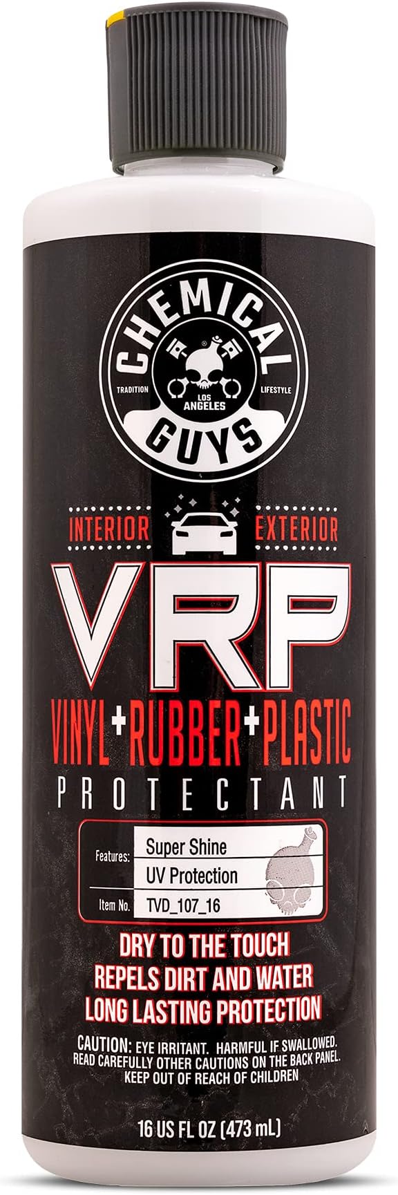 Chemical Guys VRP Vinyl, Rubber, and Plastic Dressing - Non-Greasy, Dry-to-the-Touch Shine for Tires, Trim, and More, Safe for Cars, Trucks, SUVs, RVs, and More - 16 oz