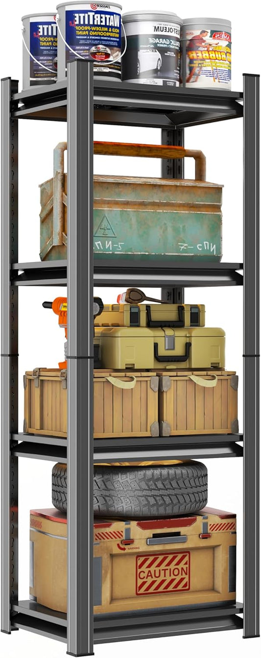 Metal Garage Shelving Unit, Heavy Duty 4-Tier Adjustable Storage Rack, Steel Shelving,2000 lbs Capacity, Industrial Shelves for Heavy Tools and Equipment (4-Tier 54" H x 20" W x 14" D)