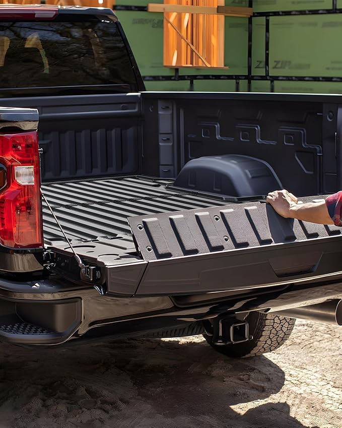 Ecarzo Truck Bed Mat Custom Fit for 2025-2019 Chevrolet Silverado/GMC Sierra 2500 3500 HD Accessories 6.8FT Bed Liner Pick Up Cargo Mat, All Weather Protection TPE Heavy Duty Trunk Bed Mat