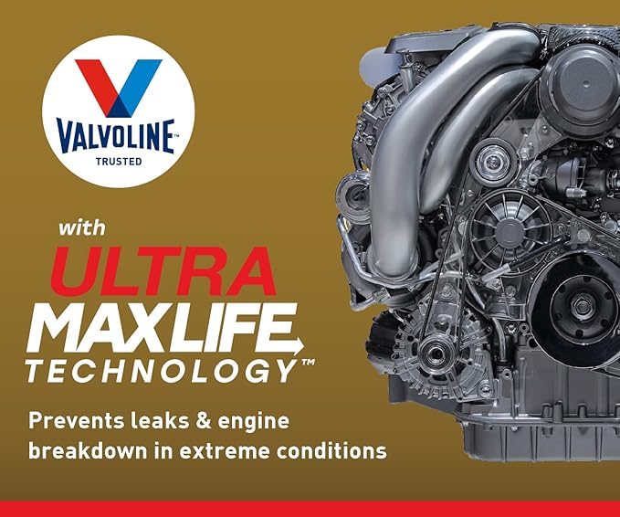 Valvoline Extended Protection High Mileage with Ultra MaxLife Technology 0W-20 Full Synthetic Motor Oil 5 QT (Pack of 2)