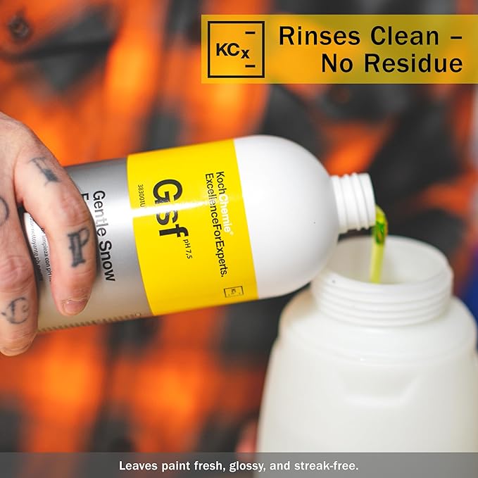 KOCHCHEMIE Gentle Snow Foam - pH Neutral Pre-Cleaning; Works With Foam Cannons & Sprayers; Manual Washing; Safe on Wax & Sealed Surfaces; Cherry Fragrance (5 Liters)