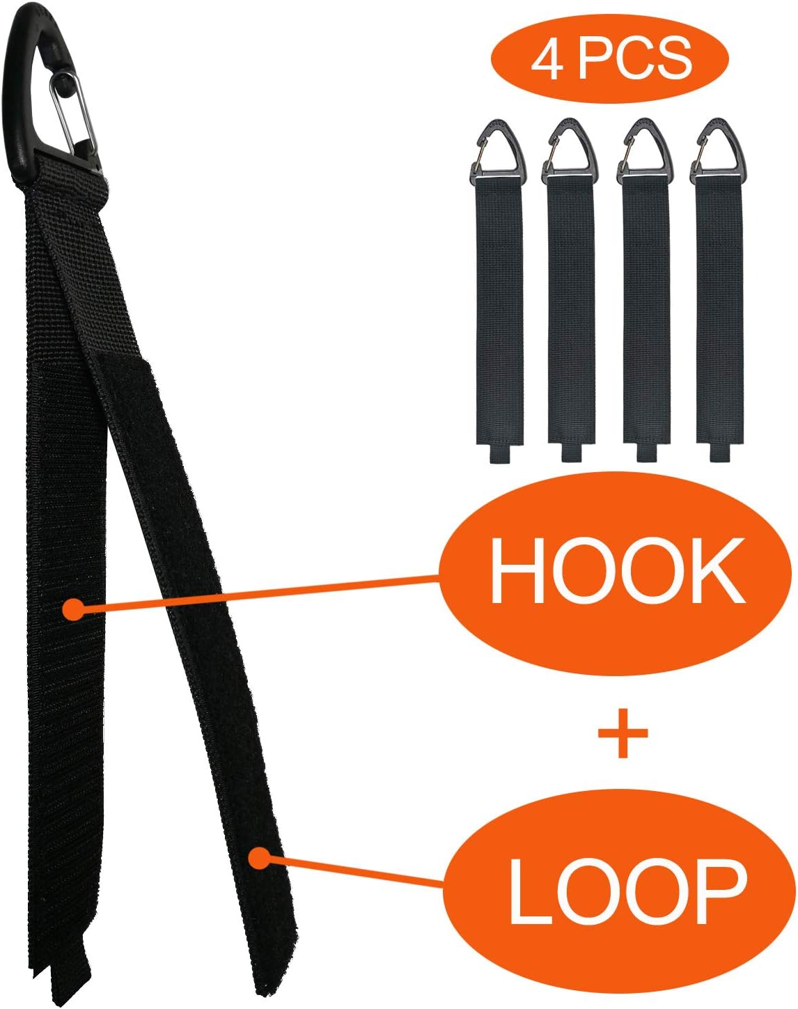 Extension Cord Holder Organizer(4 Pack L), Extension Cord Hanger for Garage Organization and Storage, 16-Inch Heavy Duty Storage Straps, Garage Gadgets for Men