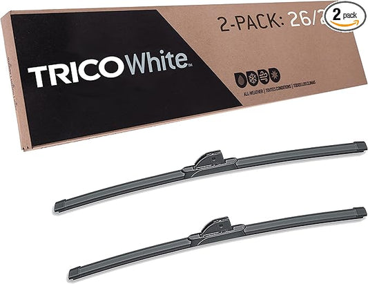 TRICO White 26" + 24" Extreme Weather Premium Winter Automotive Replacement Windshield Wiper Blades (Set of 2), Passenger and Driver Side All-Weather Beam Wiper Blades for Select Vehicle Models