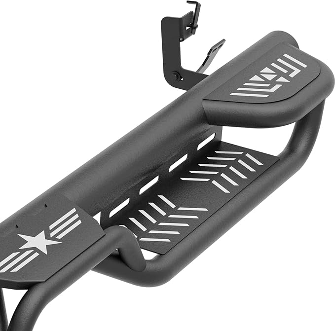 Three Raised Steps Quad Cab Running Boards Compatible with 2009-2018 Dodge Ram 1500 (Included 2019-2024 1500 Classic), 2010-2024 Ram 2500 3500 Double/Extended Cab Side Steps Rails Nerf Bar