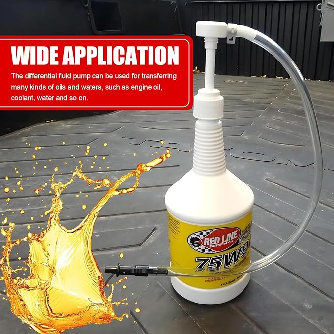 1 Set Transmission Fuel Pump Kit, Car Lower Unit Gear Oil Extractor for Differential & Transmission, Manual Hand Push Change Oil Kit, 8cc Per Pumps Stroke Fuel Dispenser (White)