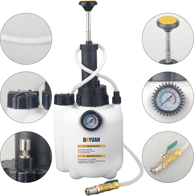 DAYUAN 3L Manual Transmission Fluid ransfer Pump, Oil Filling Filler System Fluid Pump Tool for Automatic Transmission with Adapters
