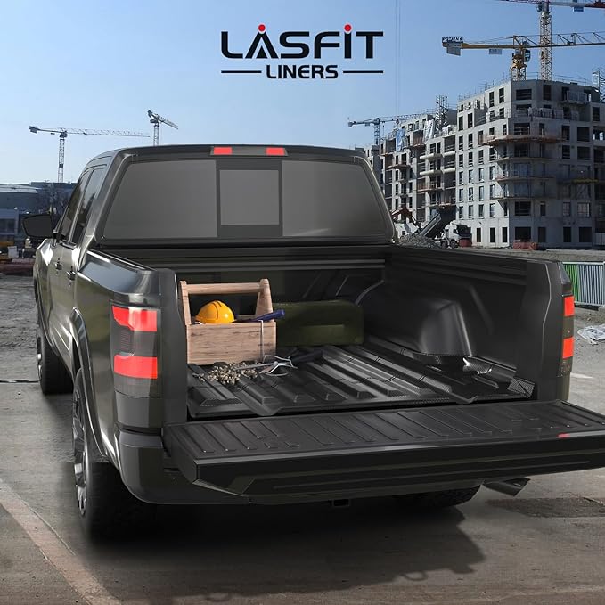 LASFIT Bed Mat for Nissan Frontier 2022-2026 5FT/59.5 inchs (Not Fit Drop-in Bed Liners), All Weather TPE Custom Fit Easy Clean Truck Bed Mat for Frontier 2022 2023 2024 2025 2026 Crew Cab Bed Liner