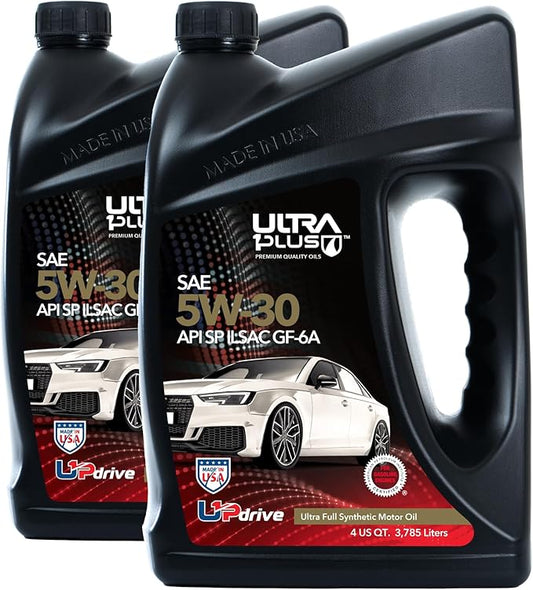 ULTRA 1PLUS SAE 5W-30 Full Synthetic Motor Oil API SP ILSAC GF-6A - 5W30 motor oil, 2 Gallon
