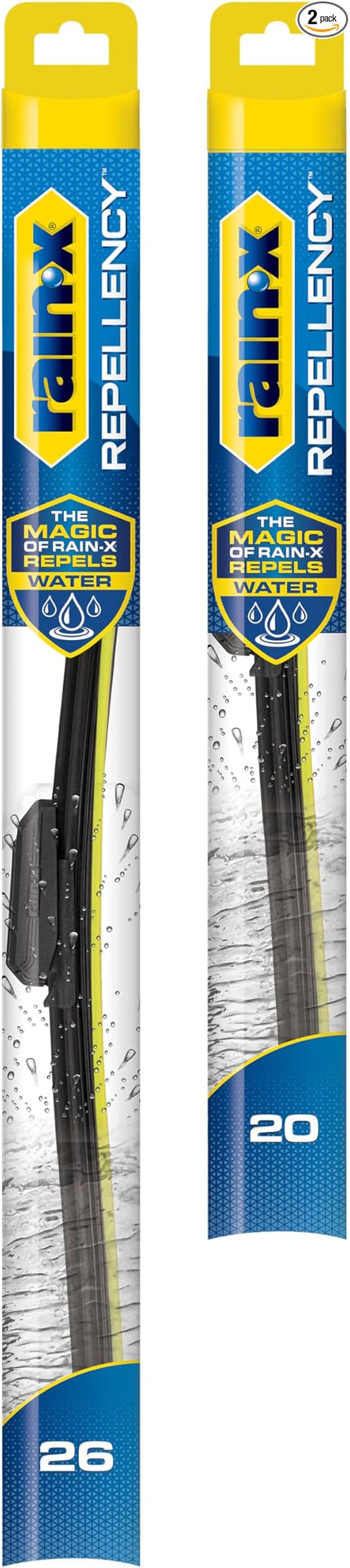 Rain-X 810352 Repellency Water Repellent Wiper Blades, 26" & 20" Windshield Wipers,New & Improved Version of Latitude [Amazon Exclusive]